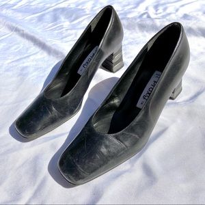 Vintage Black Leather Proxy Heels